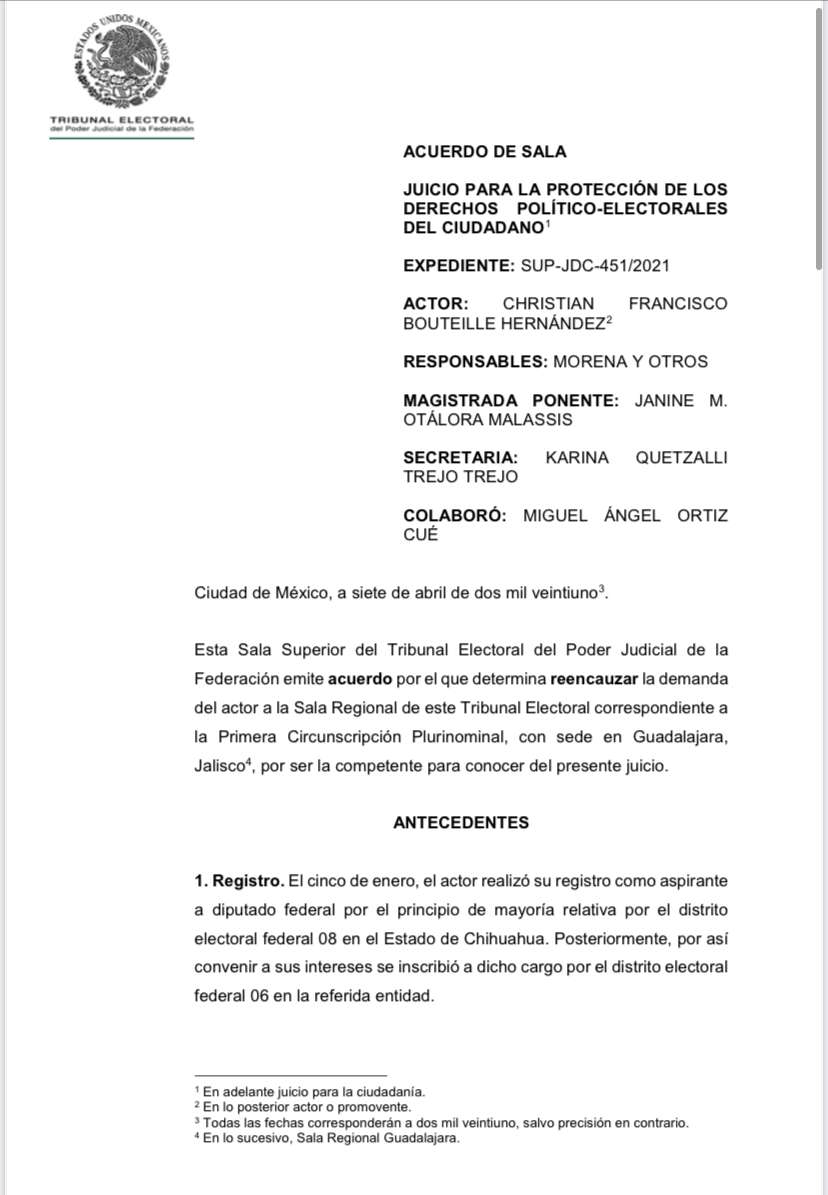 Remiten a guadalajara juicio de bouiteille contra borruel
