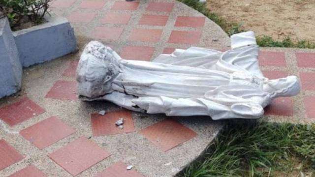 Muere niña tras caerle encima estatua del sagrado corazón