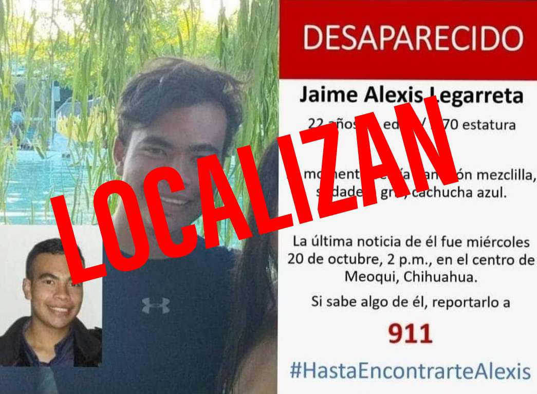 Localizan sano y salvo a alexis legarreta