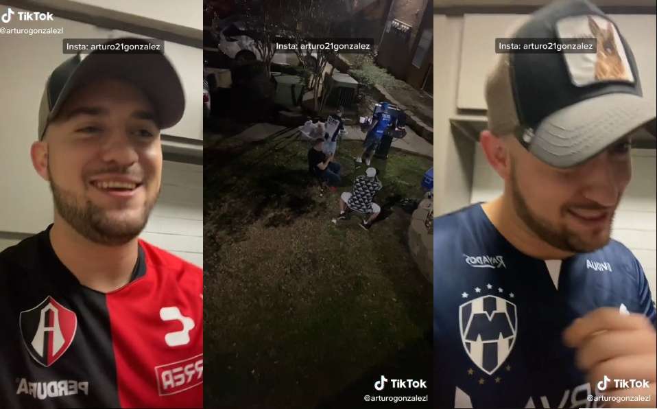 Video: Finge irle a rayados para que vecinos lo inviten a carnita asada