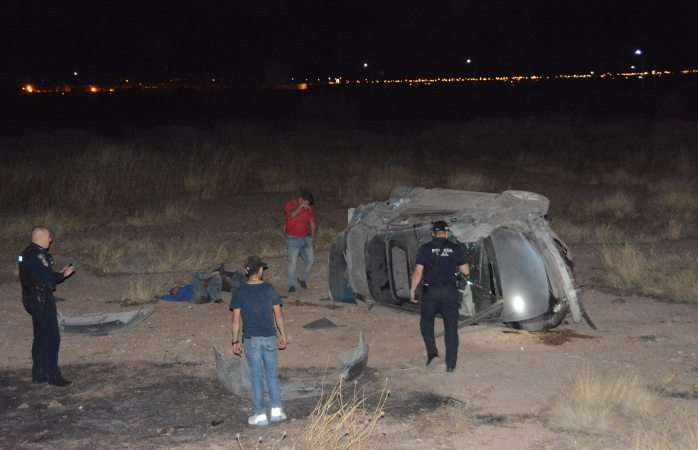Deja volcadura tres lesionados en el parque chihuahua sur