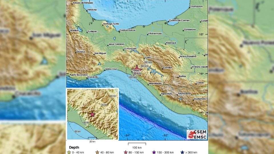 Reportan sismo de intensidad 5.8 en Chiapas