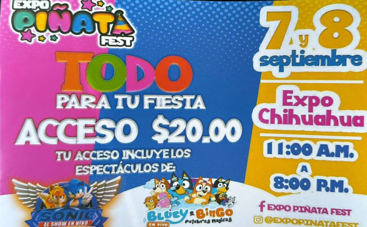 Realizarán Expo Piñata Fest el 7 y 8 de septiembre