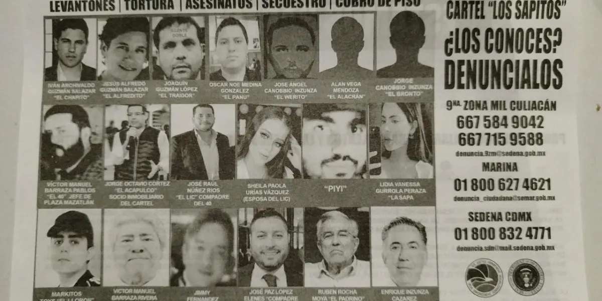 Lanzan volantes contra Los Chapitos e incluyen a Rocha