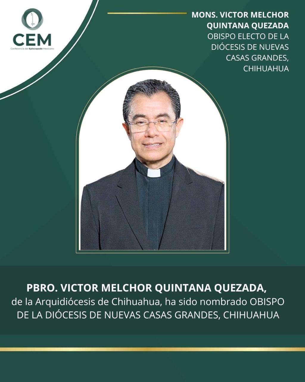 Nombran a Víctor Melchor nuevo Obispo de la diócesis de NCG