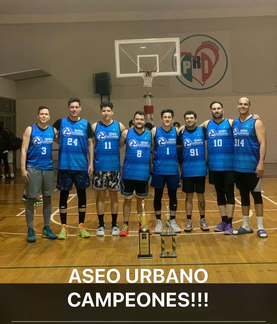 Se corona Aseo Urbano como campeón en Torneo Municipal PRI