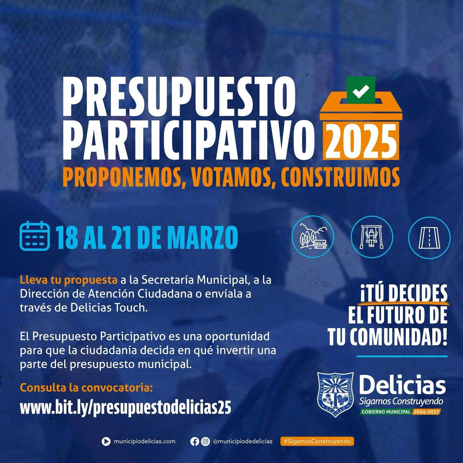 Invitan en Delicias a llevar propuestas de presupuesto participativo
