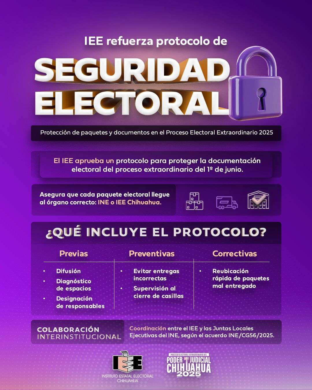 Refuerzan protección en documentación electoral del proceso extraordinario