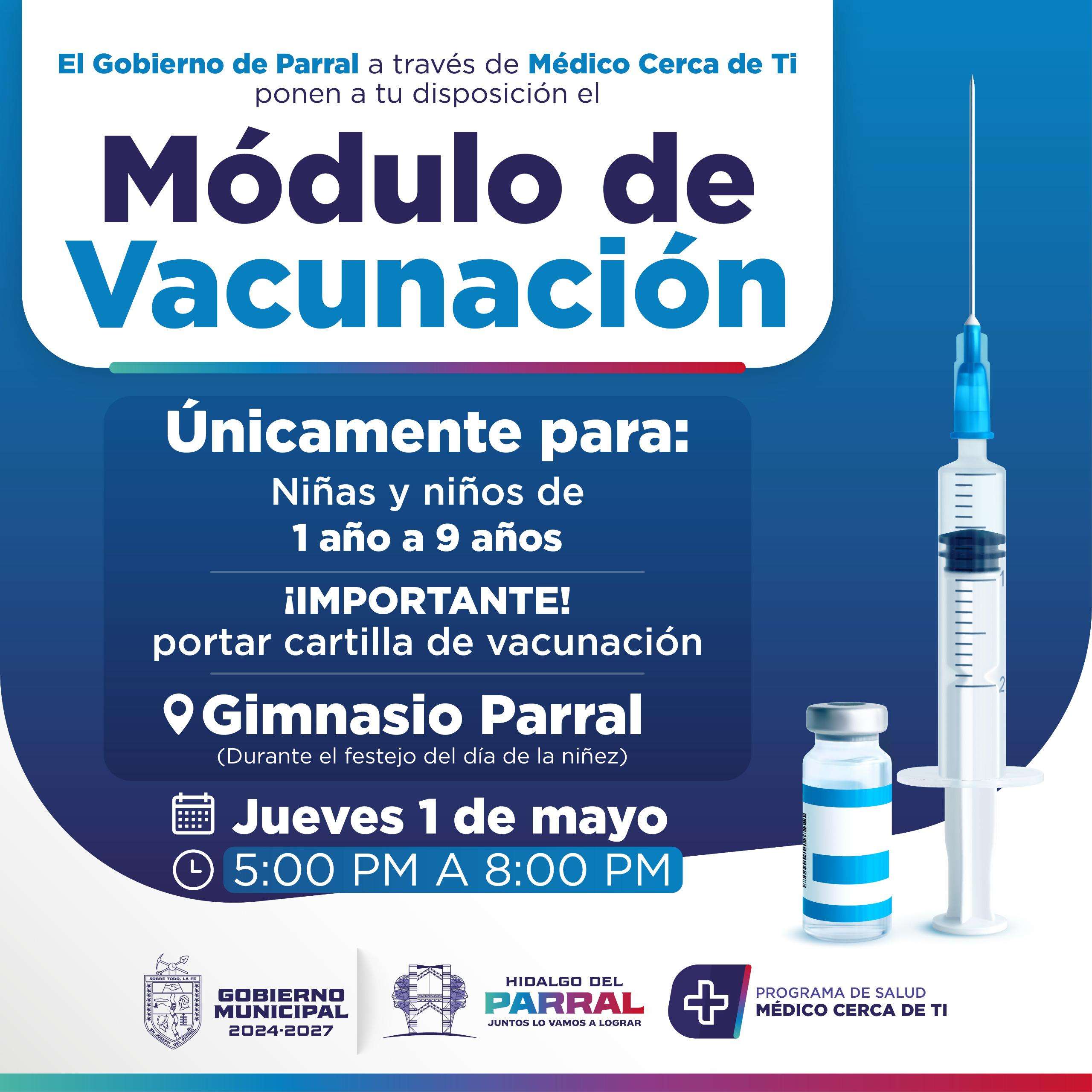 Instalan módulo de vacunación infantil en Parral