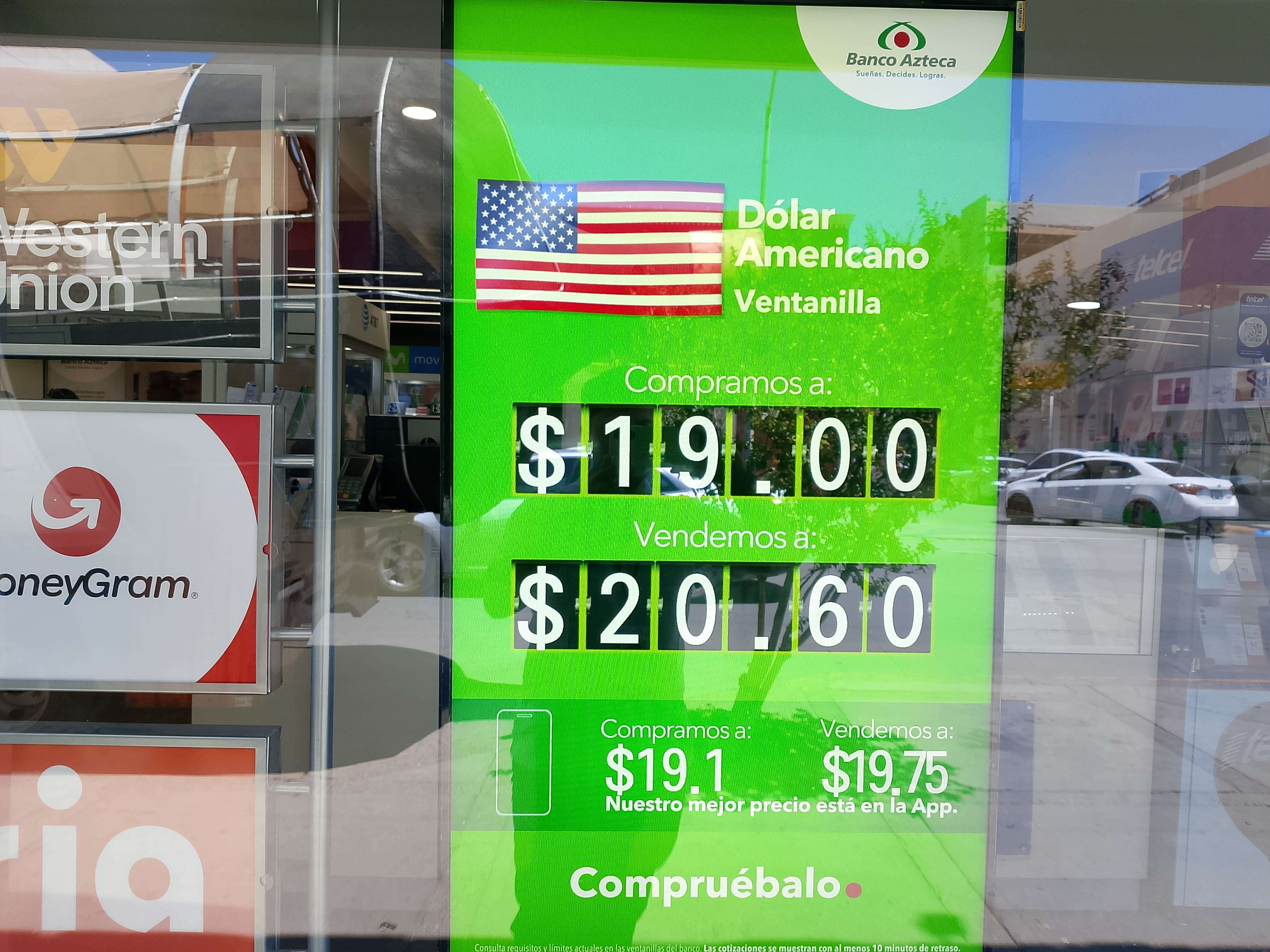 Sigue en alza el dólar a $20.60 este miércoles