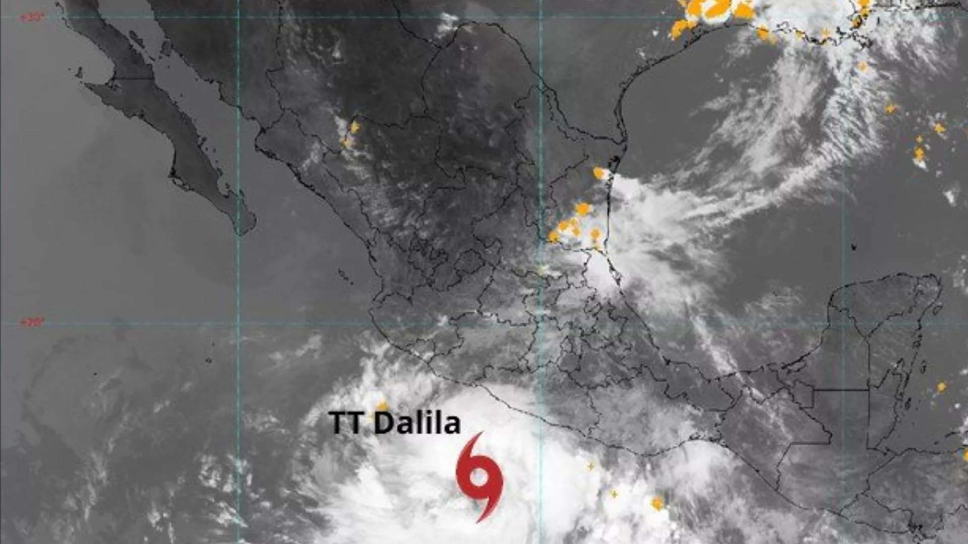 Se forma tormenta tropical Dalila frente a costas del Pacífico