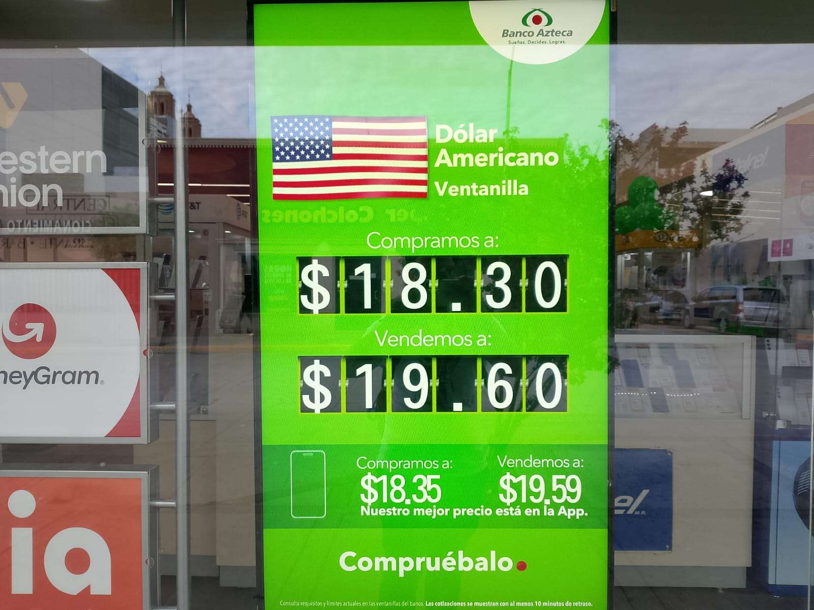 Permanece el dólar a $19.60 este domingo