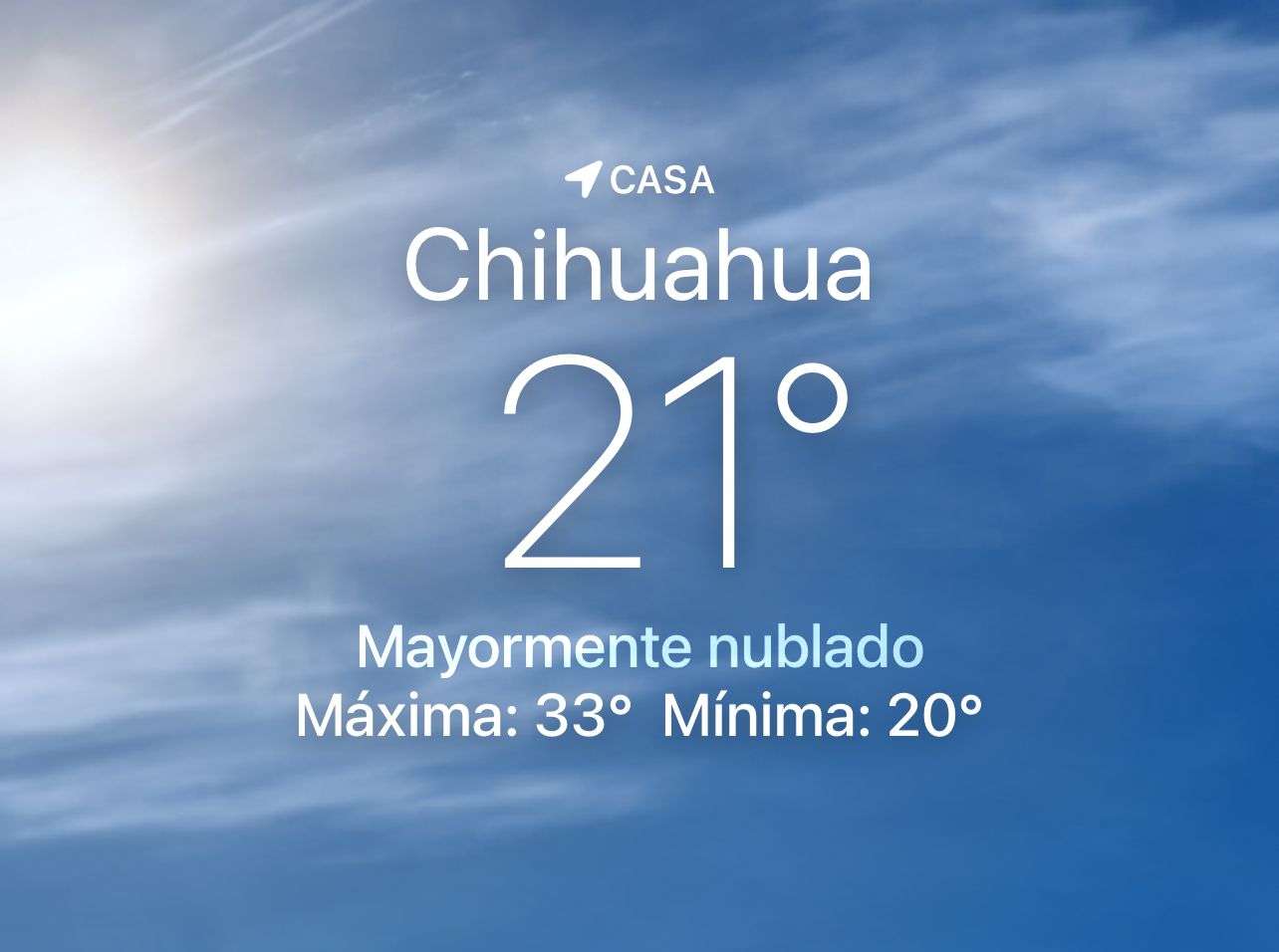 Se espera nuboso con máxima de 33 grados centígrados