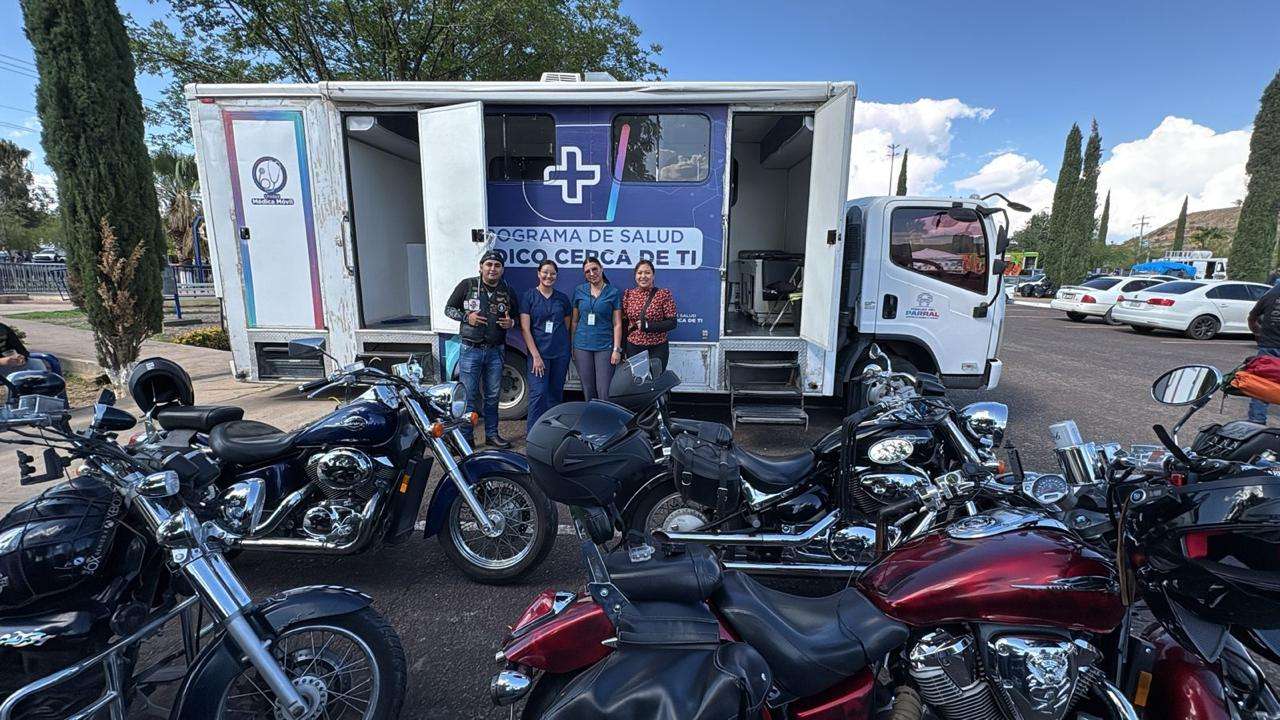 Instalan módulo de consulta gratuita en concentración motociclista 
