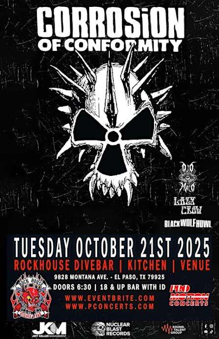 CORROSION OF CONFORMITY. Próximo concierto en el Paso
