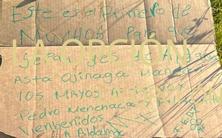 Esto decía el mensaje dejado en ejecutados del Libramiento Oriente