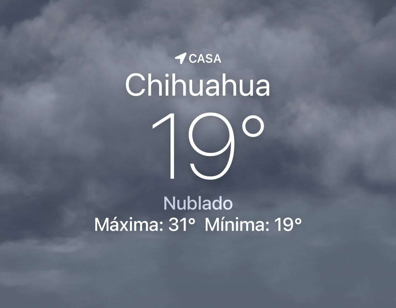Amanece fresco y nuboso con 19 grados centígrados