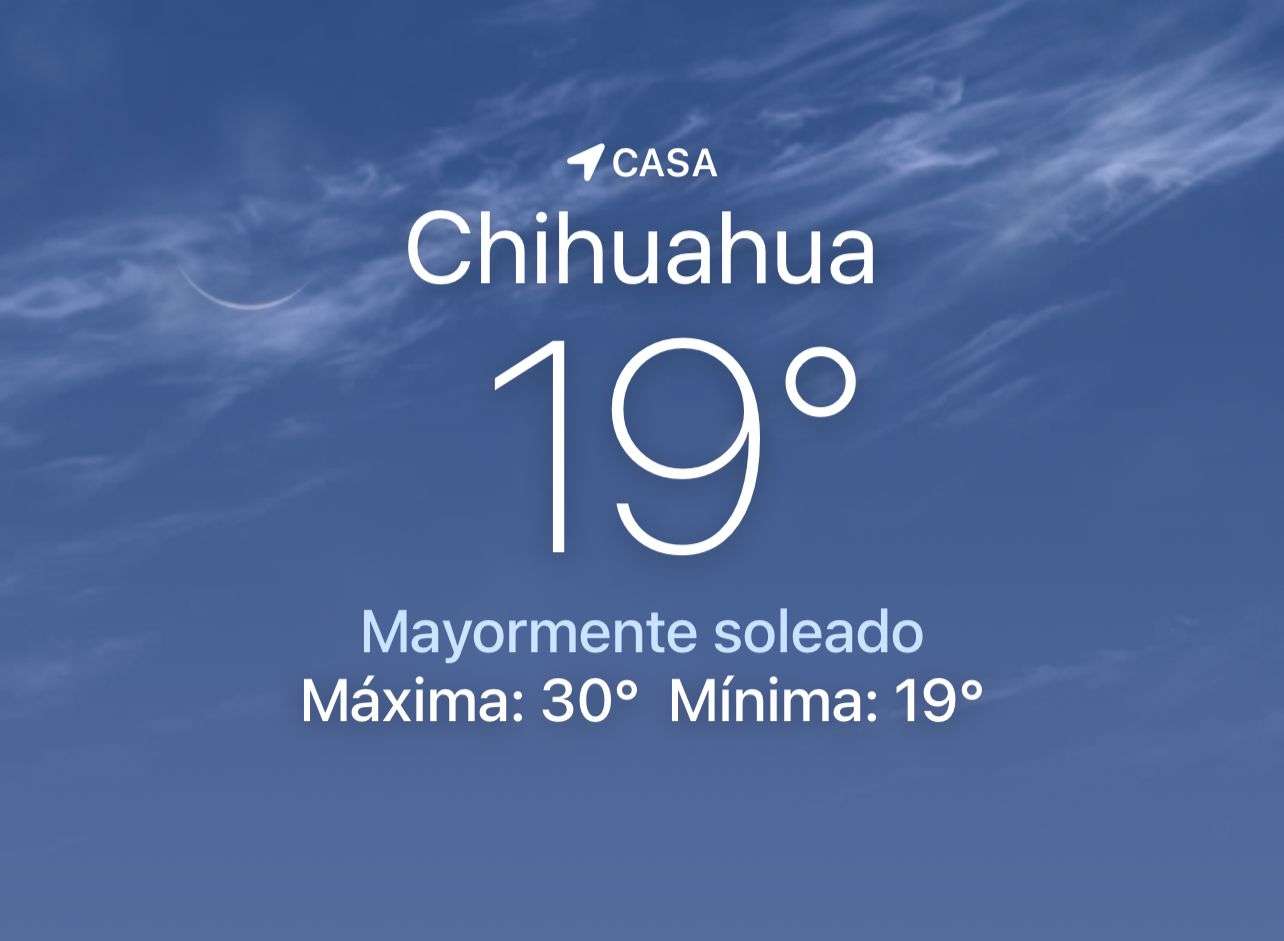 Amanece despejado con temperatura de 19 grados centígrados 