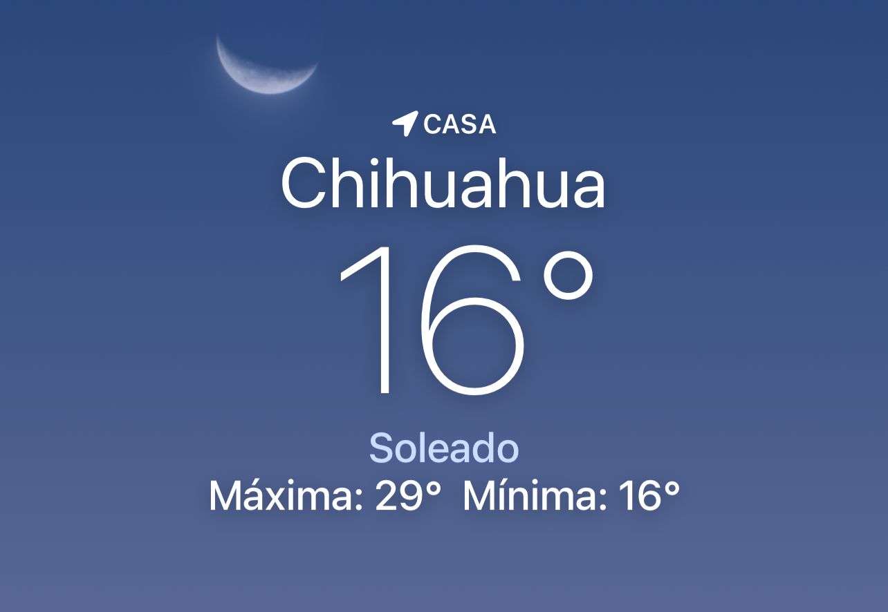 Amanece despejado con temperatura de 16 grados centígrados 