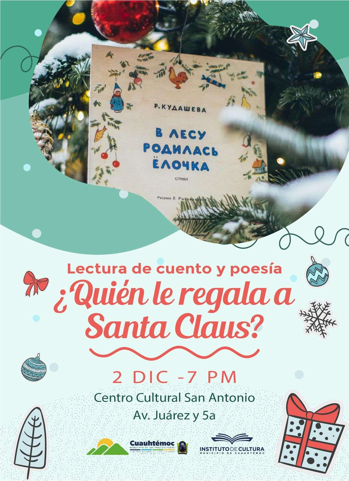Invitan al evento ¿Quién le regala a Santa Claus? en Cuauhtémoc