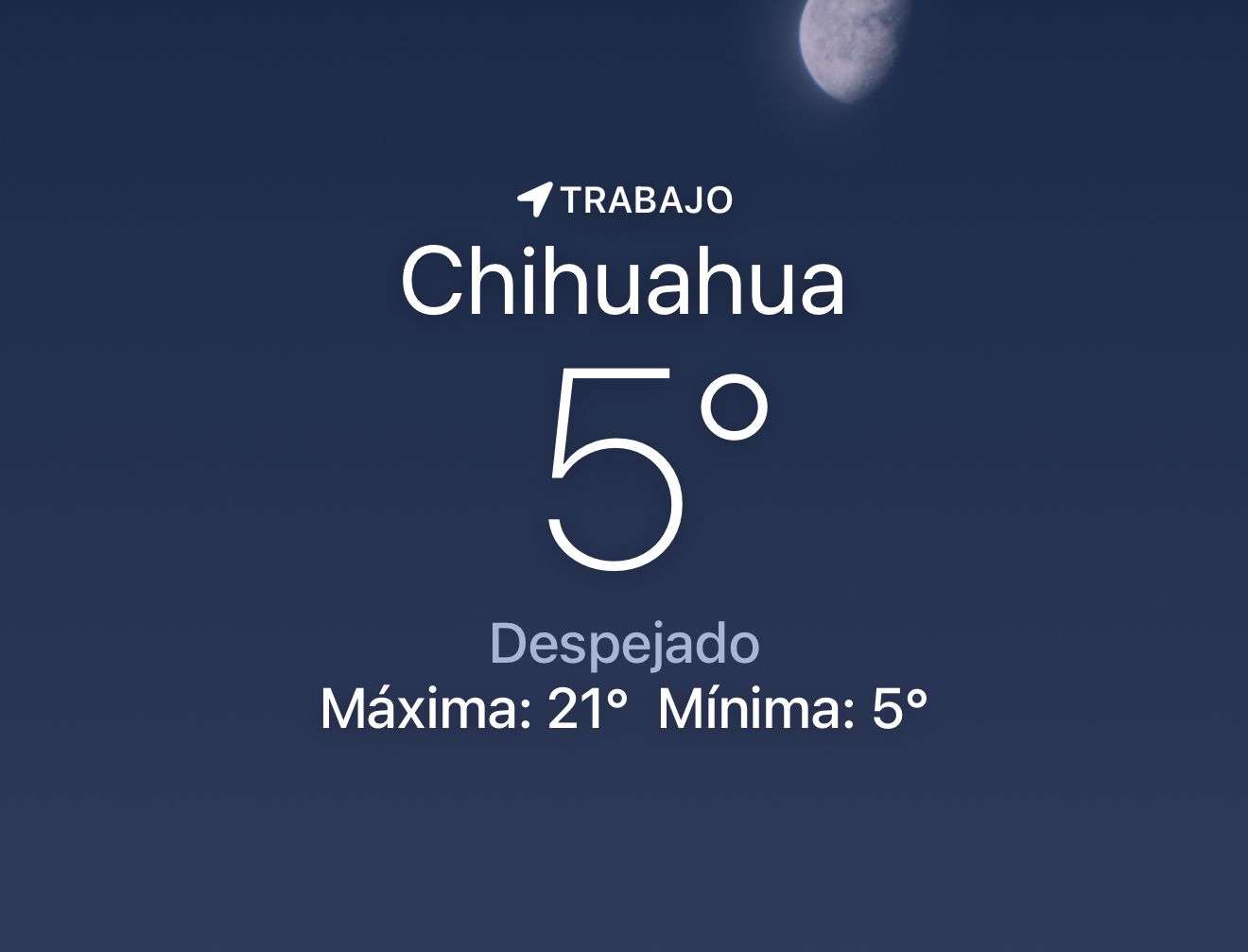 Amanece fresco con temperatura de 5 grados centígrados 