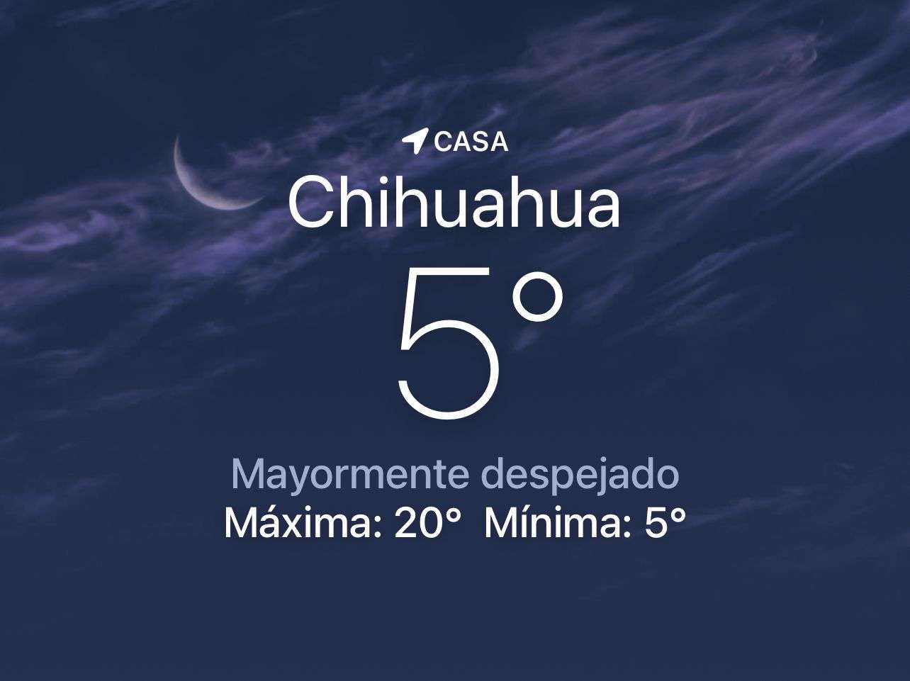 Amanece despejado y fresco con temperatura de 5 grados centígrados 