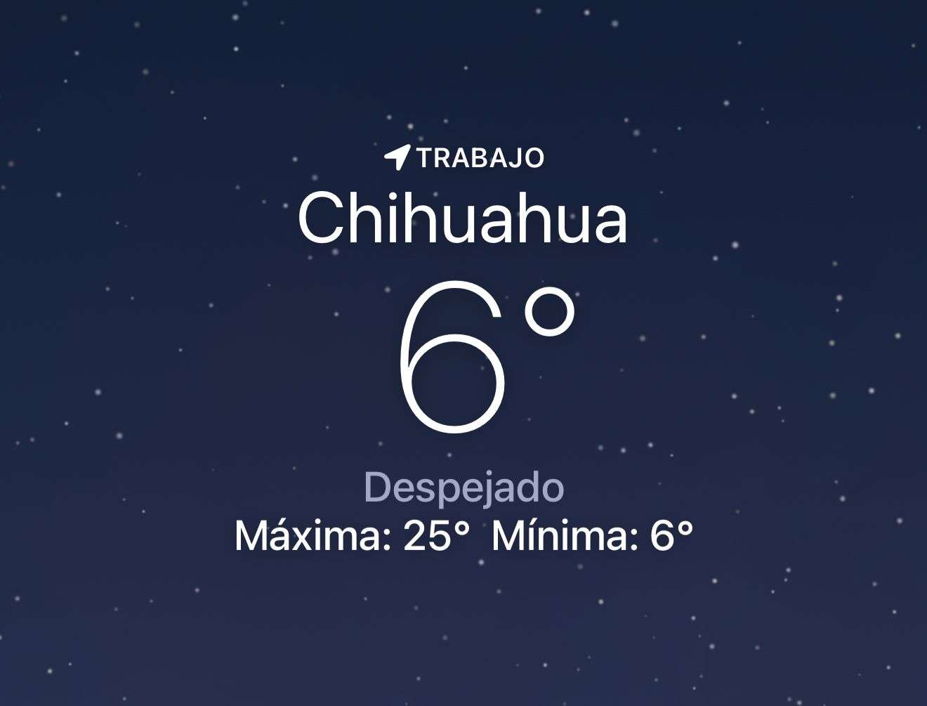 Amanece frío con temperatura de 6 grados centígrados 