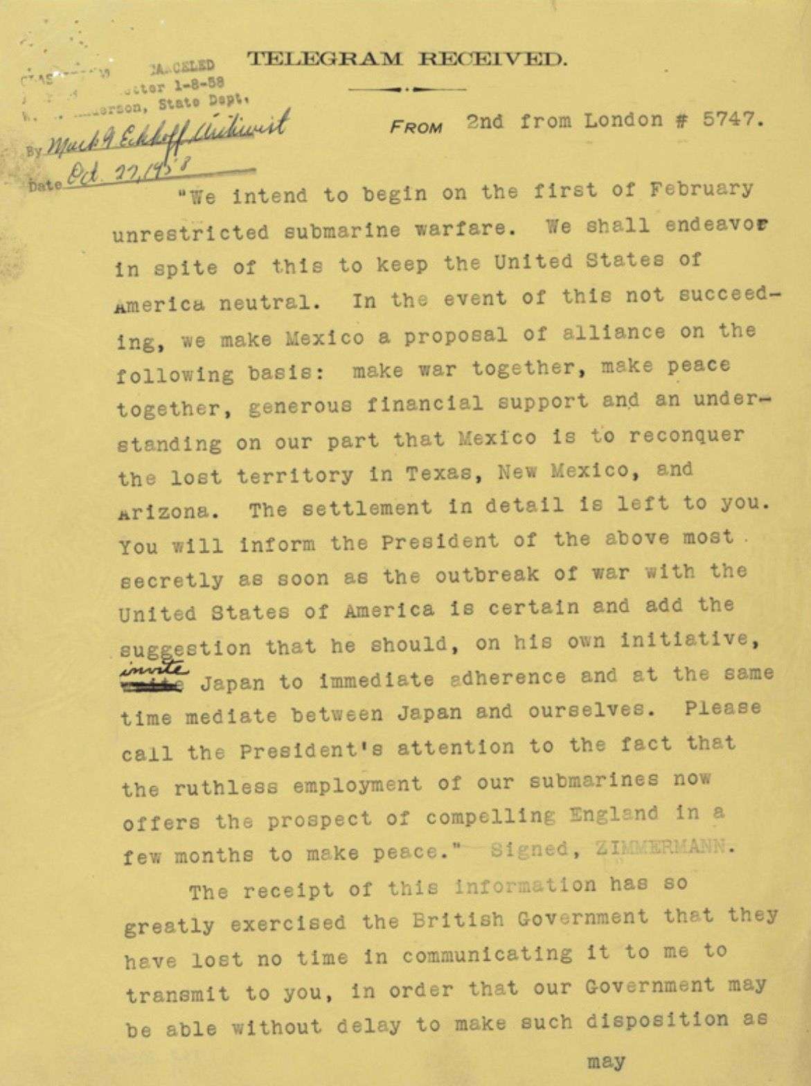 Telegrama Zimmermann