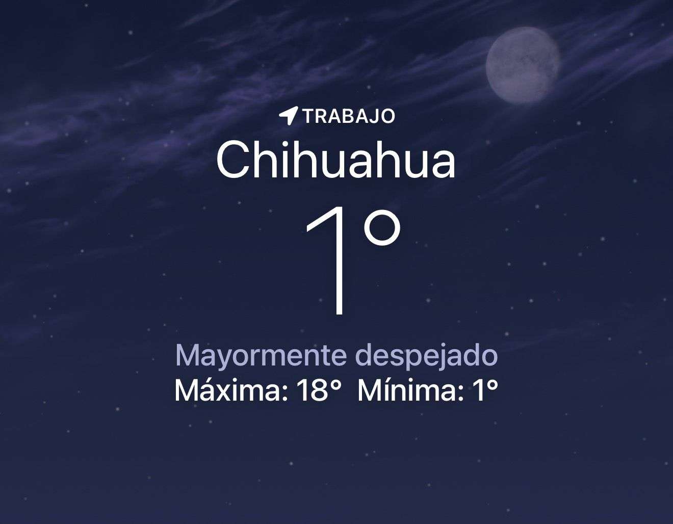 Amanece despejado y fresco con temperatura de 1 grado centígrado 