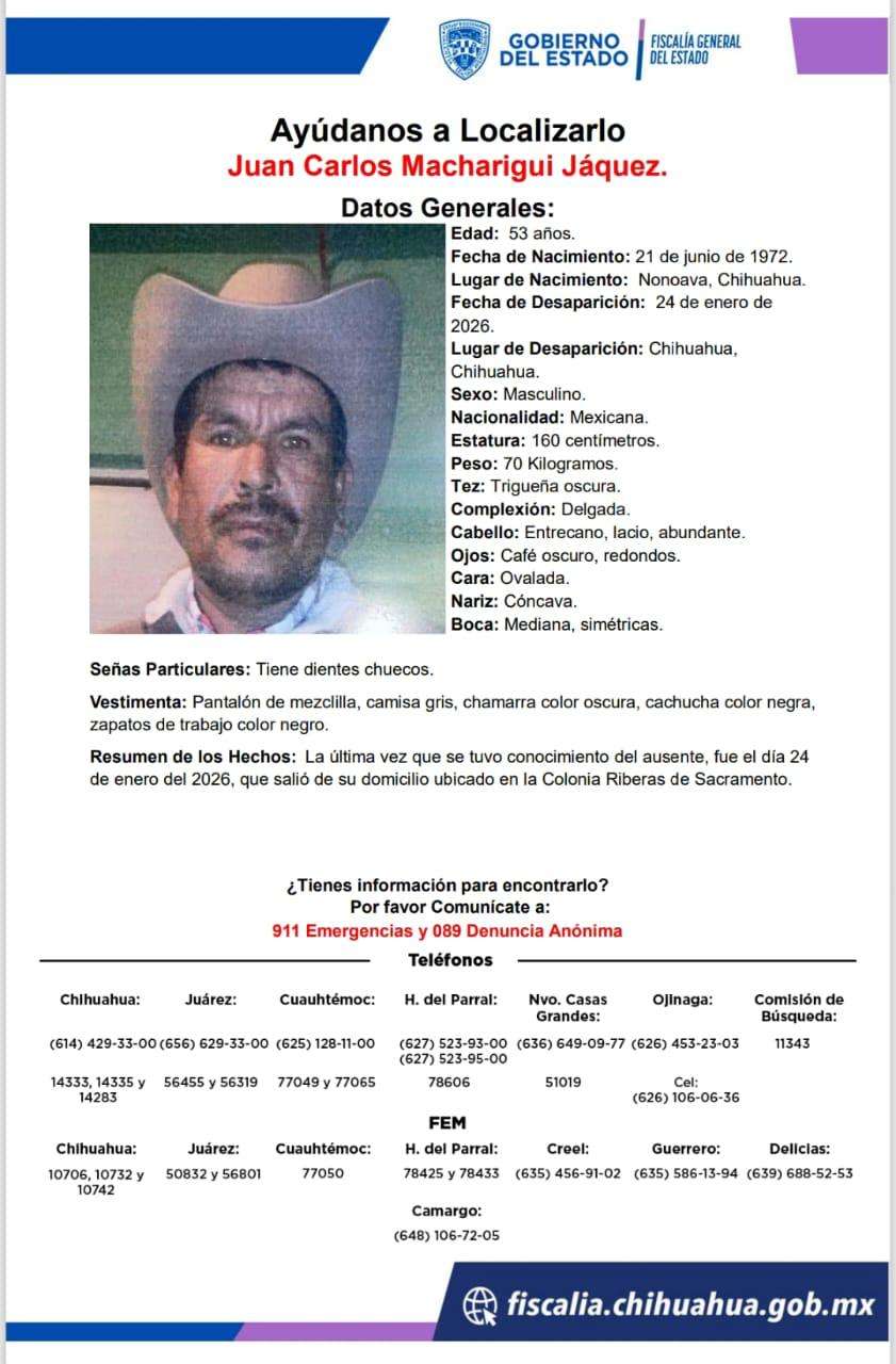 Buscan a desaparecido en colonia Riberas de Sacramento