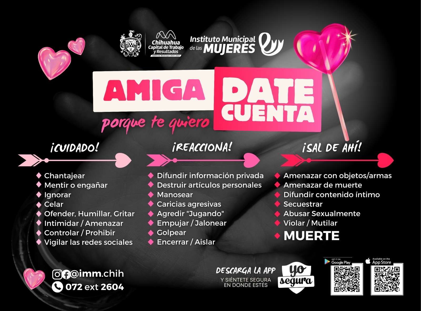 Comparten alertas para prevenir violencia en el noviazgo