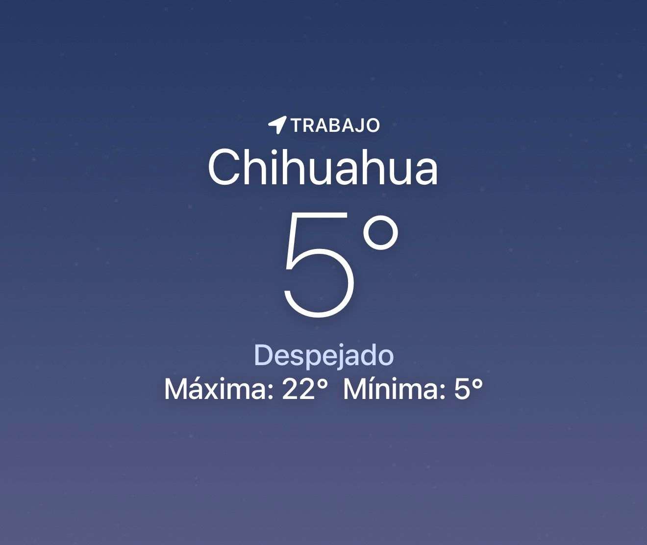 Amanece despejado y fresco con temperatura de 5 grados centígrados 