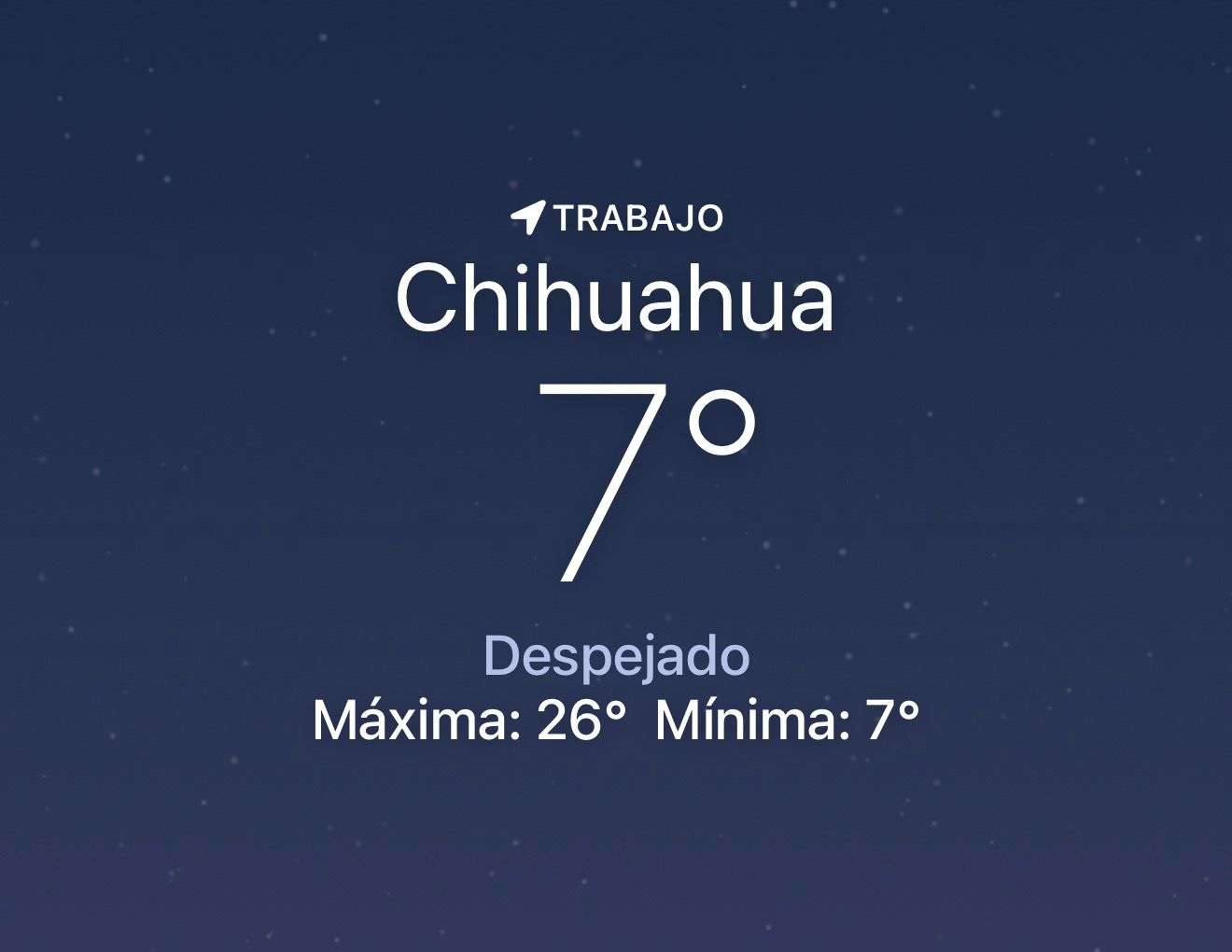 Amanece despejado y fresco con temperatura de 7 grados centígrados 