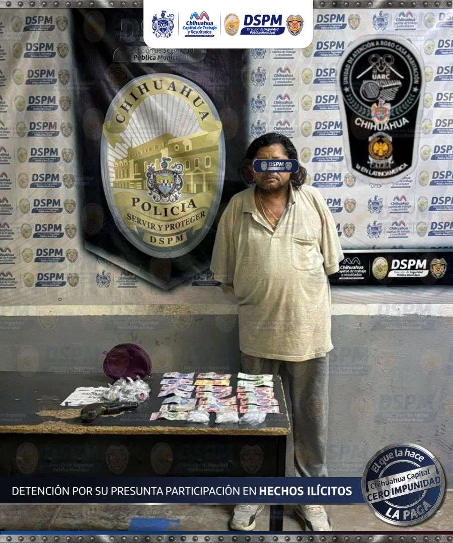 Lo detienen armado y con droga en la Central de Abastos