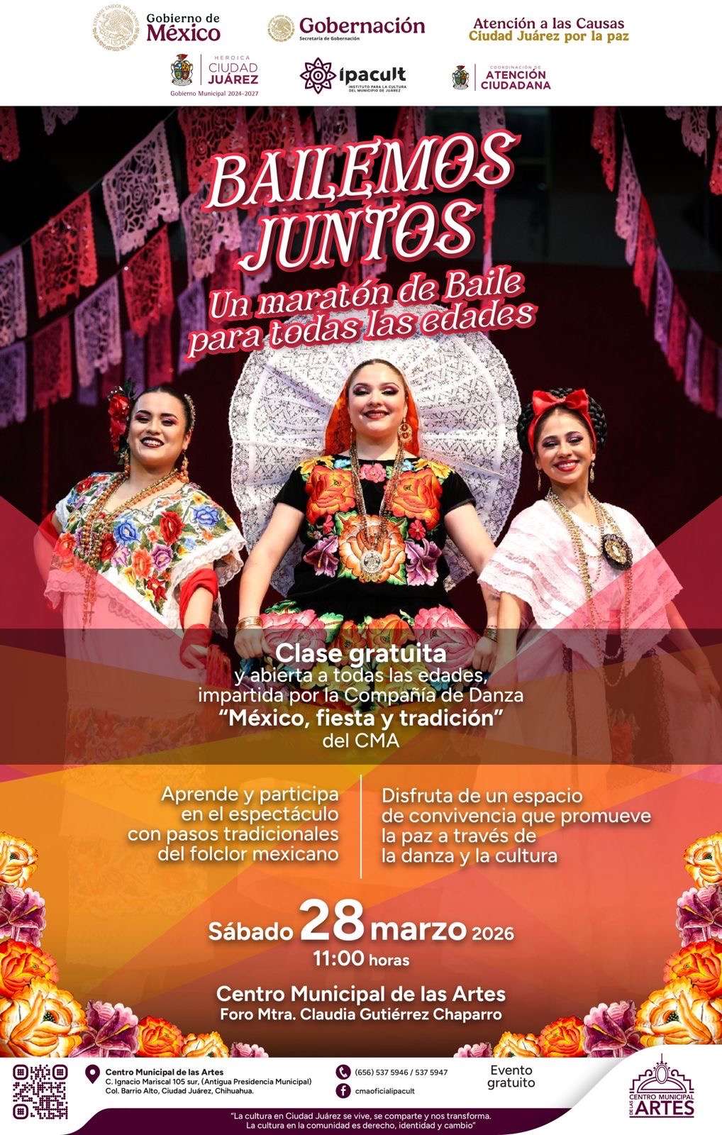Convocan a participar en Bailemos Juntos en el Centro Municipal de las Artes