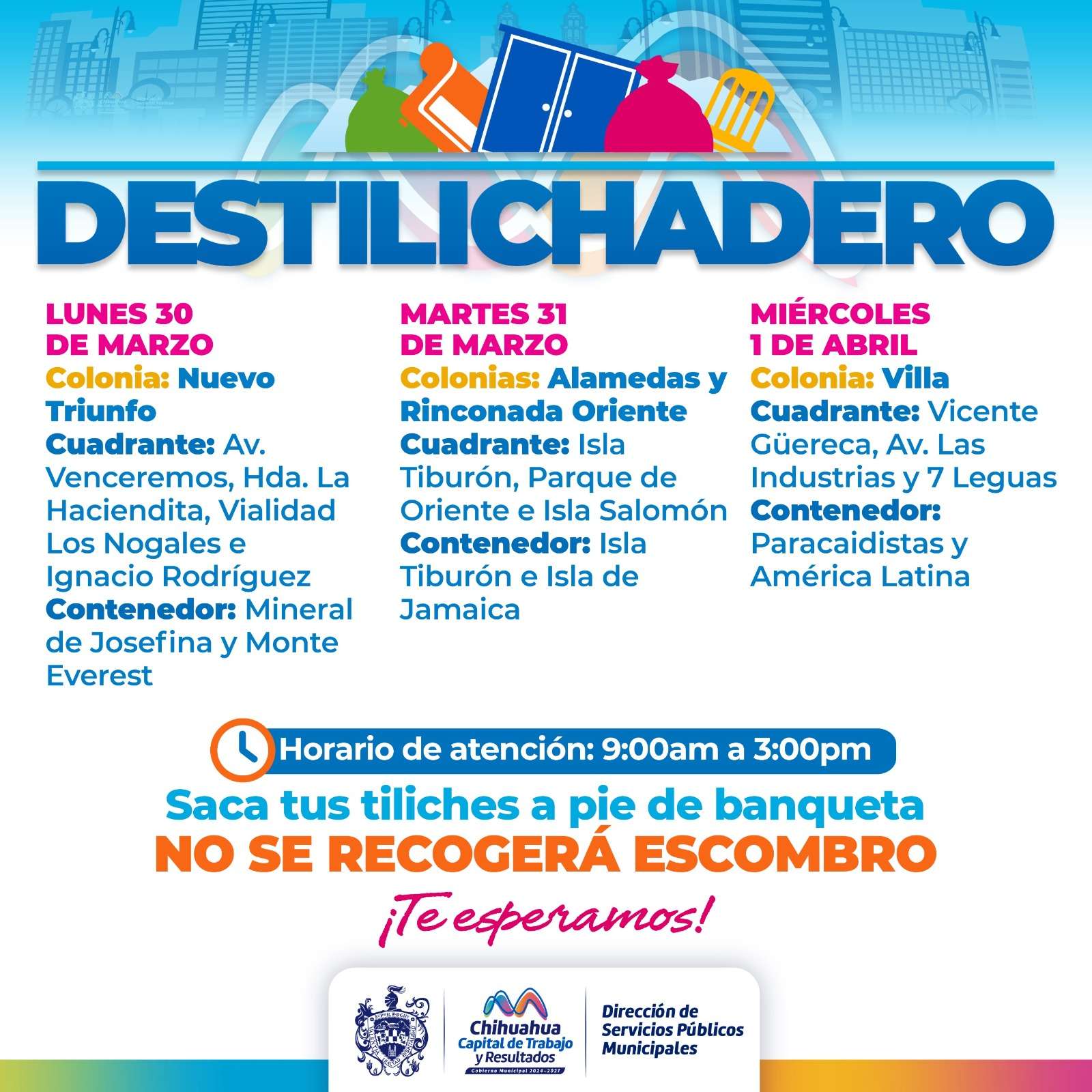 Estará Destilichadero en tres colonias para fin de mes