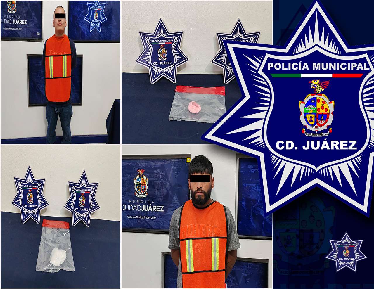 Detienen a dos con cristal en distintos puntos de la ciudad 