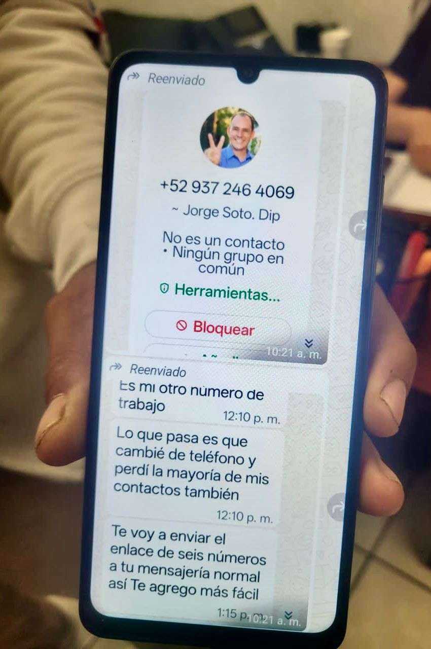 Alertan por mensajes falsos enviados a nombre del diputado Jorge Soto