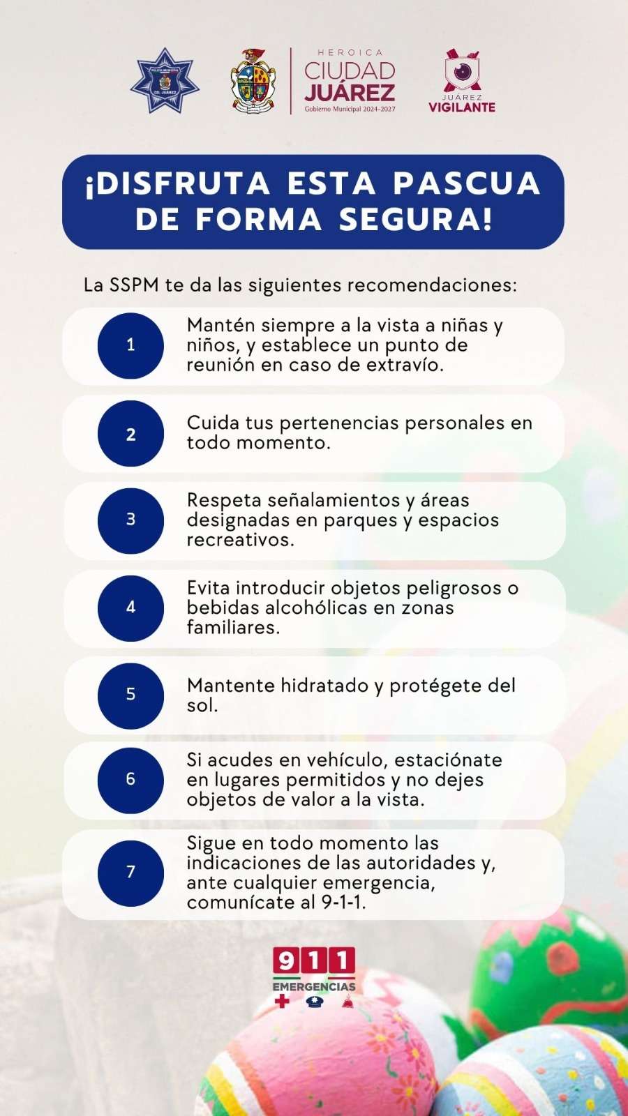 Emiten recomendaciones para una Pascua segura 