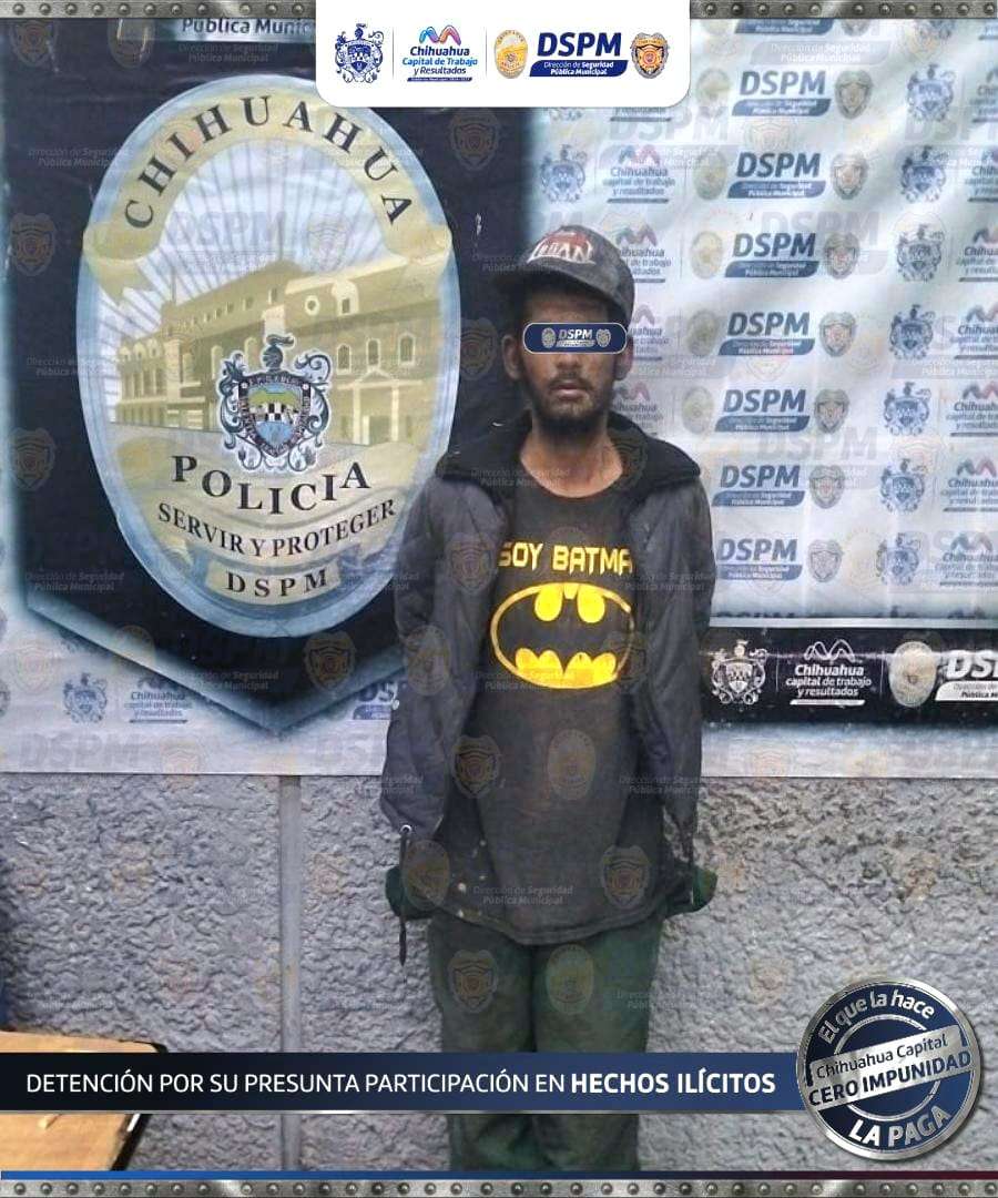 Detienen en flagrancia a ladrón robando cableado de un camión
