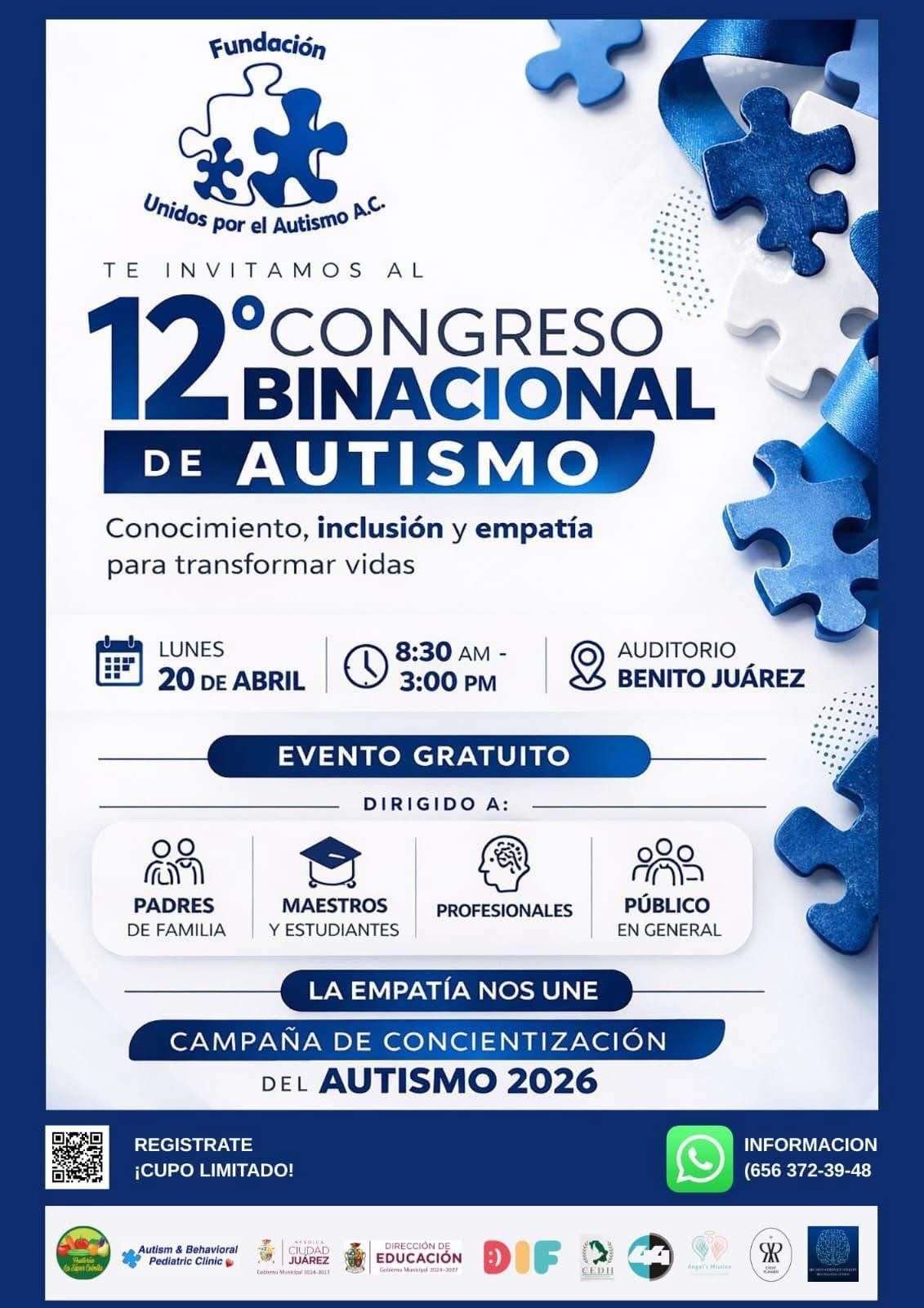 Realizarán aquí Congreso Binacional de Autismo 