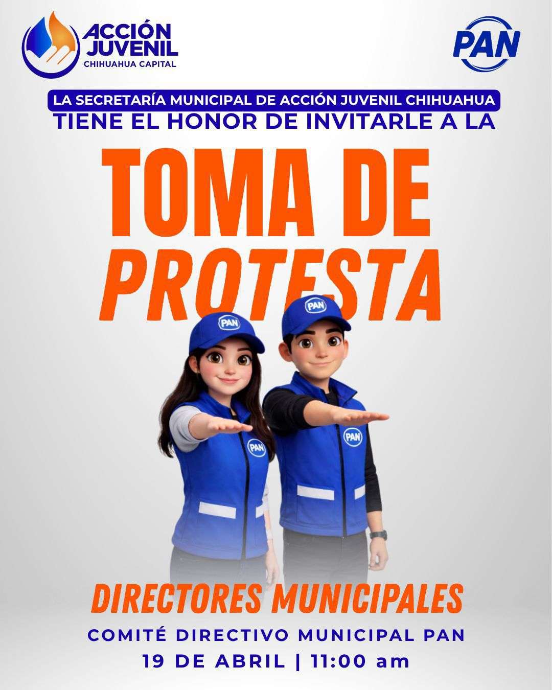 Tomarán protesta 15 directores municipales de Acción Juvenil del PAN
