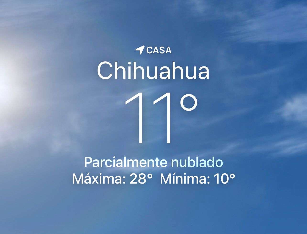 Se esperan nubes con máxima de 28 grados centígrados 