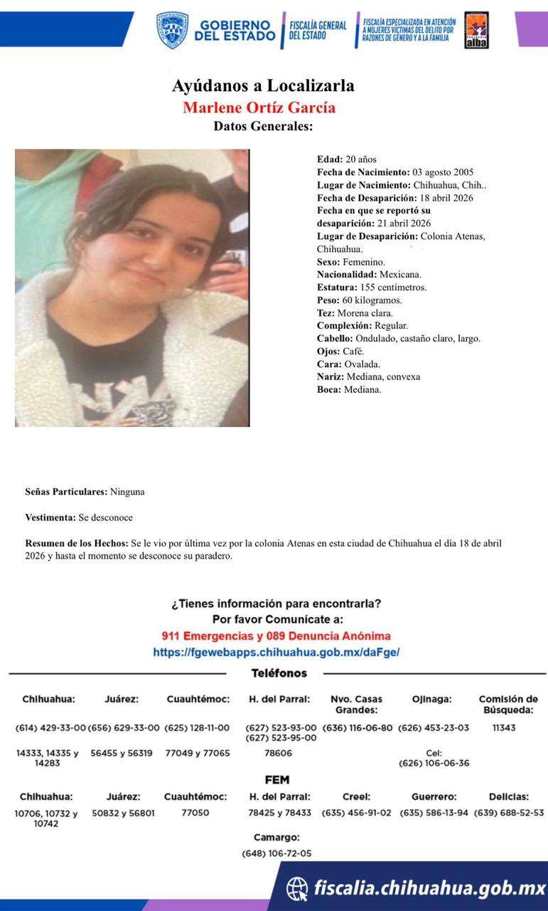 Buscan a mujer desaparecida en la colonia Atenas