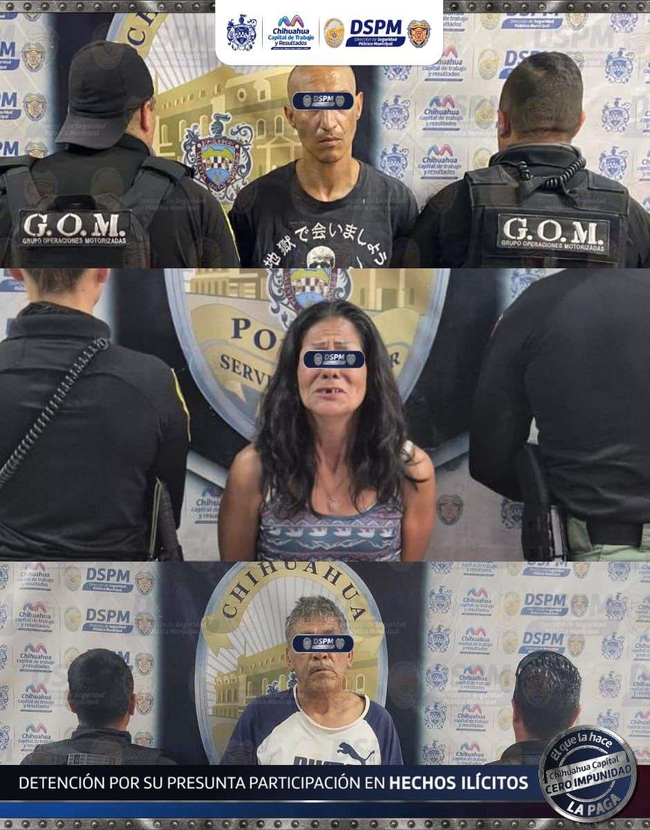 Detienen a tres con droga en la Campesina
