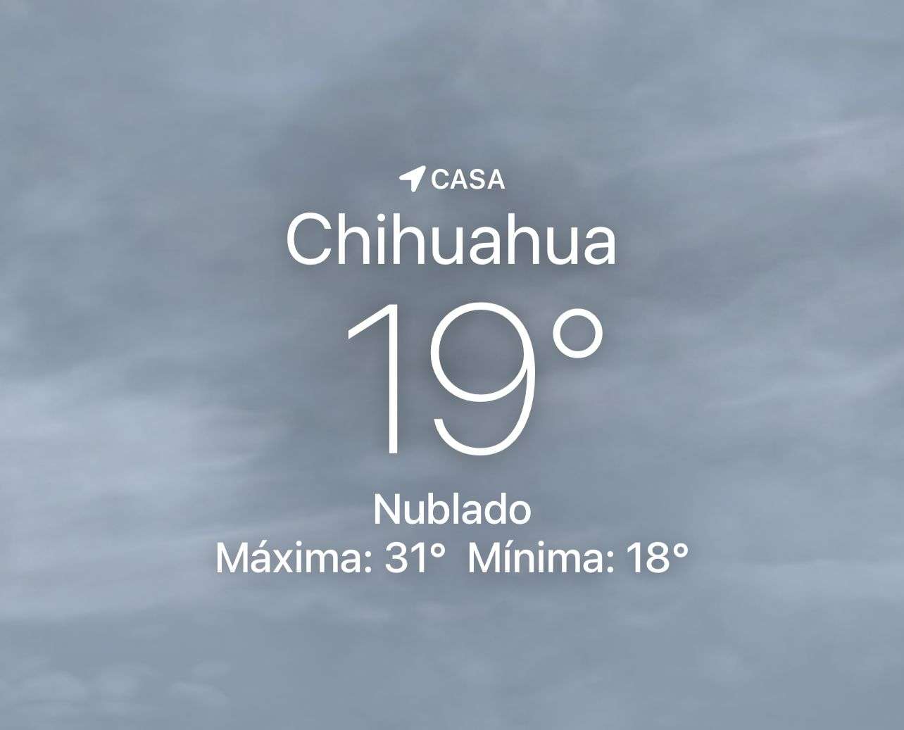 Vuelve a amanecer nuboso con 19 grados centígrados 