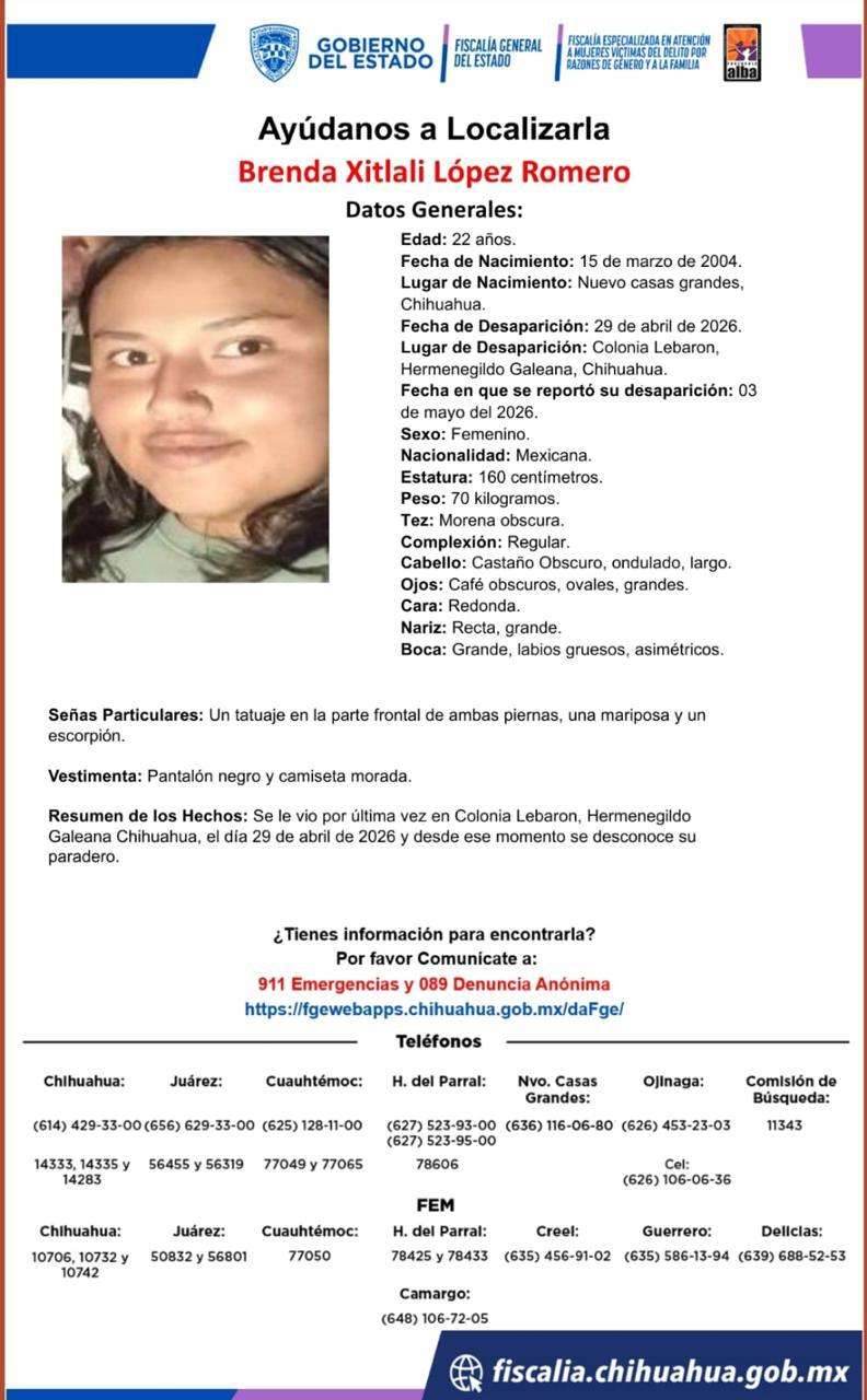 Se esfuma en colonia Lebaron joven de 22 años