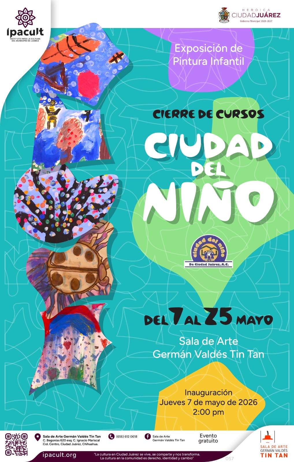 Presentan exposición de pintura infantil en Sala Tin Tan