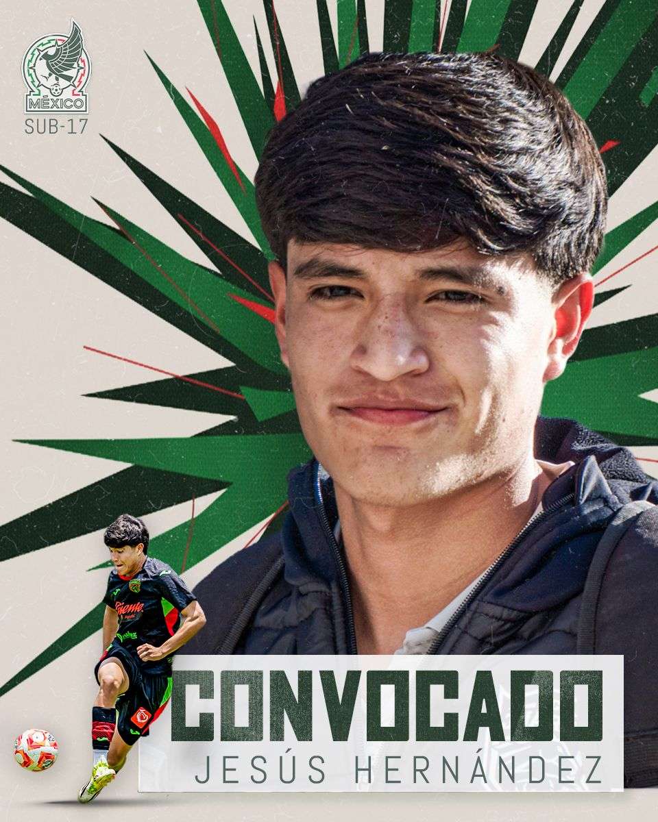 Convocan a Jesús Hernández a la Selección Mexicana Sub-17