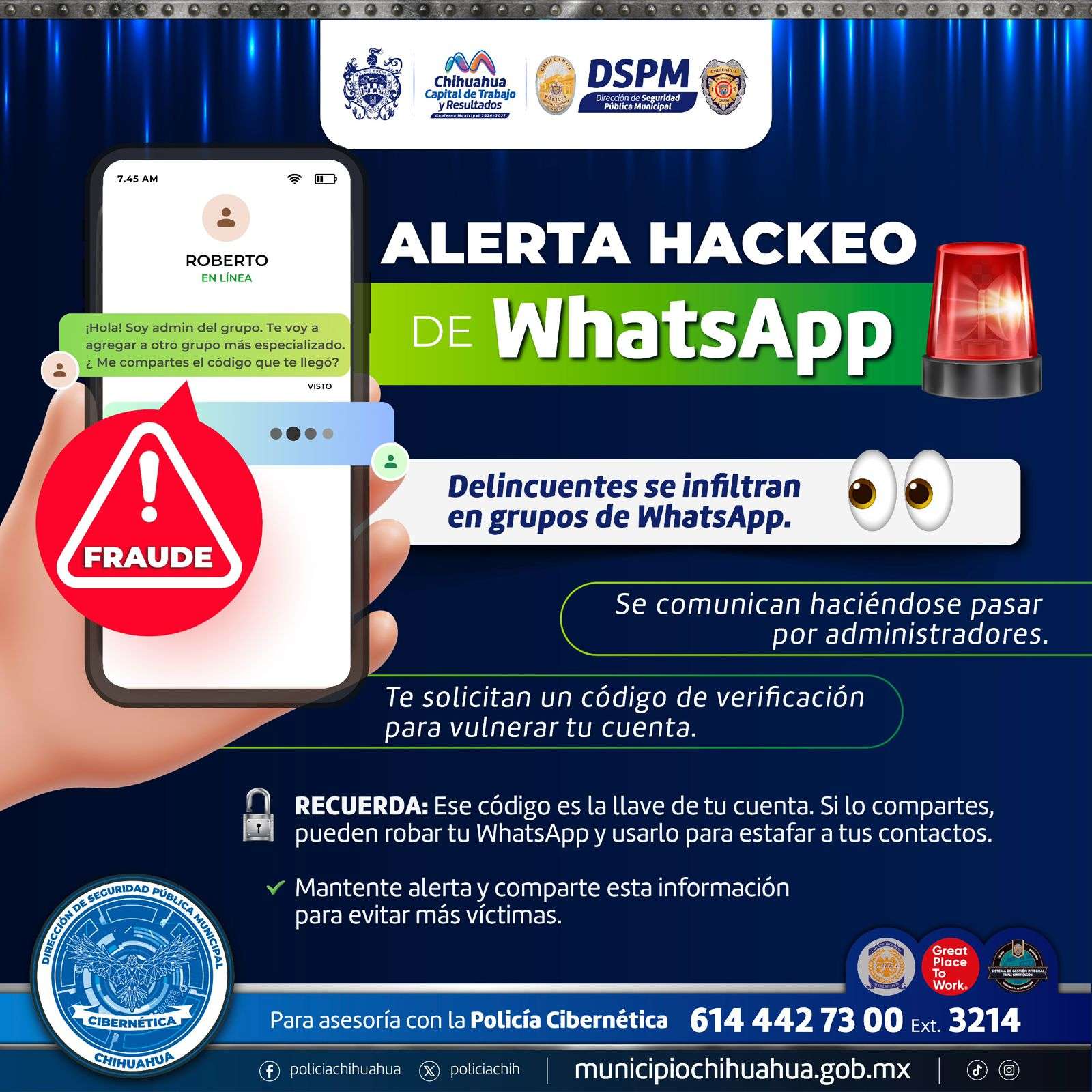 Alerta Policía Cibernética por hackeo a través de grupos de Whatsapp
